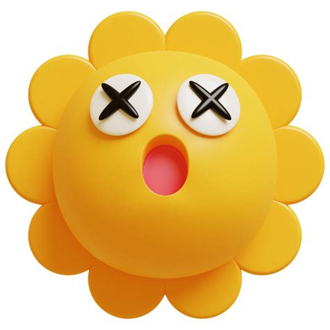 3d Sol emoticon.amarelo face Uau emoji. surpreso, chocado emoticon. popular bate-papo elementos ...