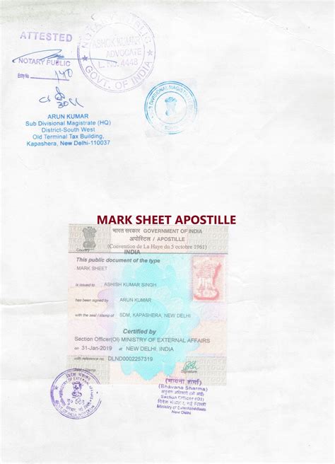 Mark Sheet Apostille Attestation | Mark Sheet Embassy Legalization in ...