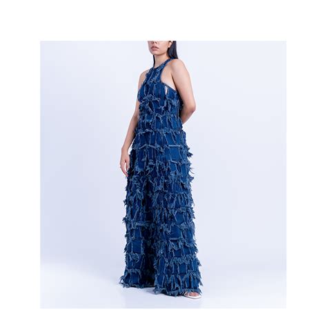 Handcrafted 1000 Panel Denim Dress (Indigo) – HUEMN
