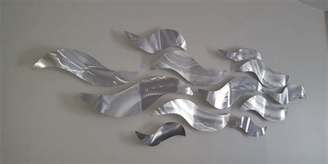 "Grand Finale" 68"x24" Large Modern Abstract Metal Wall Art Sculpture ...