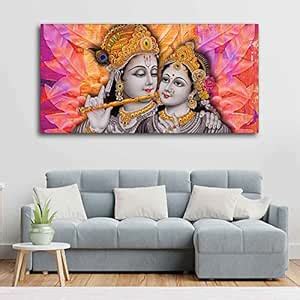 VIBECRAFTS Canvas Paintings for Living Room Drawing Room Divine Radha ...