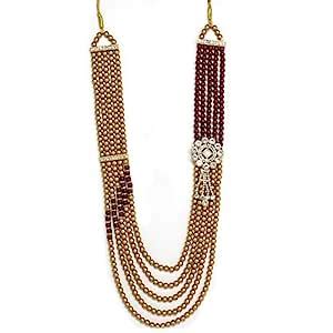 Designer Dulha Moti Mala Haar for Men | Pearl Wedding Necklace ...