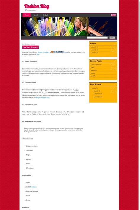 Blog Page Website 的图像结果