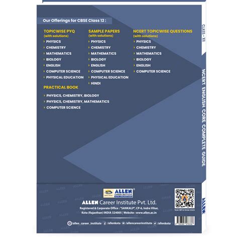 English Core NCERT Complete Guide for Class 12 - ALLEN E-Store – Allen ...