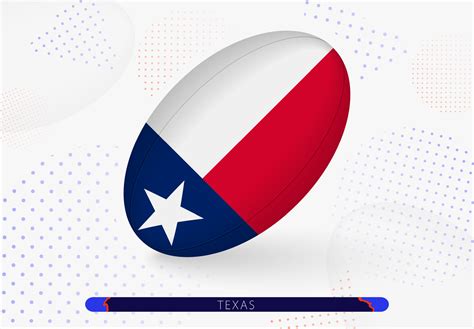 Rugby ball with the flag of Texas on it. Equipment for rugby team of ...