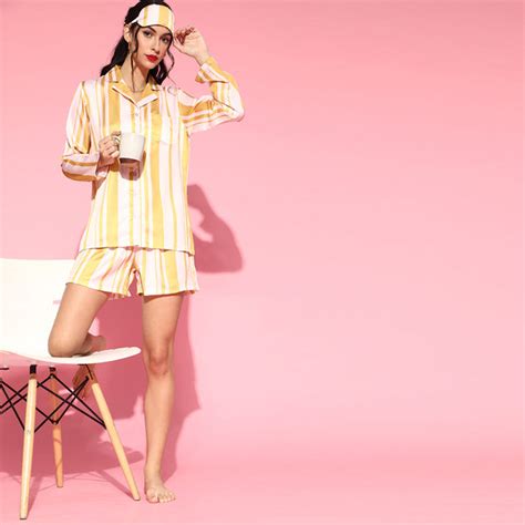 Women 2 Pieces Striped Night Suit – Piccolokids-in