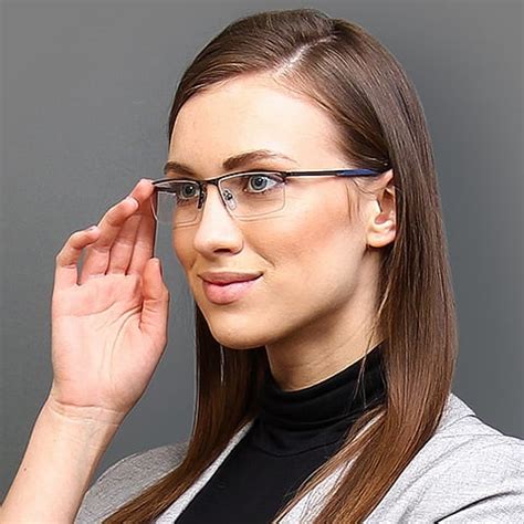 Buy Metal Blue Black Half Rim Rectangle Vincent Chase Online SLEEK ...