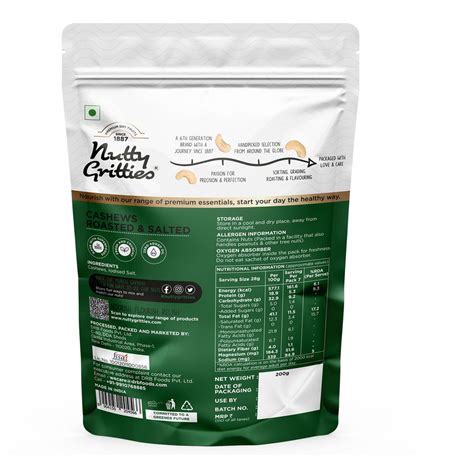 Salted Roasted Cashews, lightly salted Premium Jumbo Size ( Pack of 5 ...