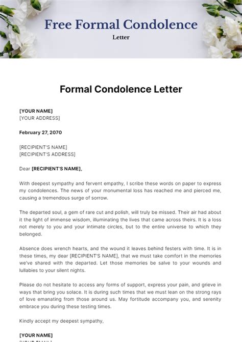 Free Formal Letter Templates, Editable and Printable