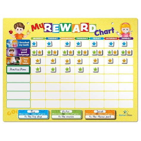 Buy Behavior Chart for Kids, Reward Chart for Kids, Responsibility ...