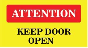 VVWV KEEP DOOR OPEN SIGN STICKER Emergency Sign Price in India - Buy ...