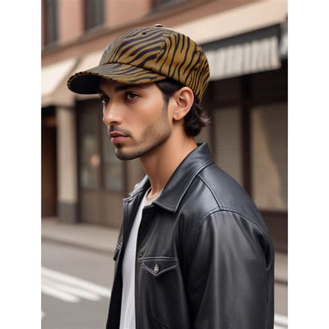 Buy CHOKORE Men Brown Cow Print Baseball Cap Online