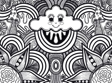 Aesthetic Psychedelic Coloring Pages
