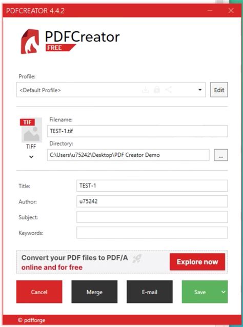 PDF Creator Tutorial 的图像结果