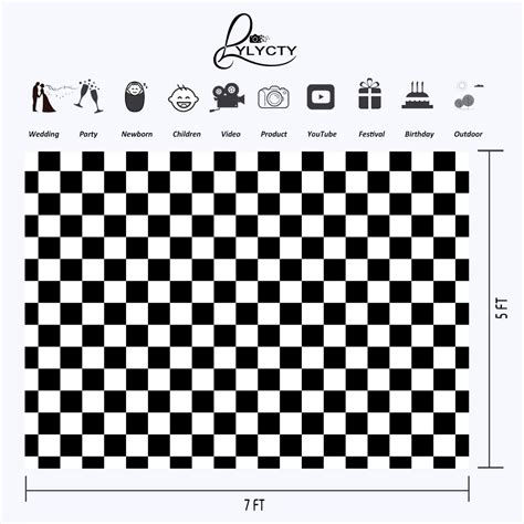 LYLYCTY 7x5ft Checkers Backdrop Black and White Racing and India | Ubuy