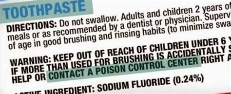 Image result for Toothpaste Poison Label