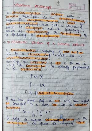 UV-Spectroscopy - Handwritten notes - Chemistry BG 6th semester - Studocu