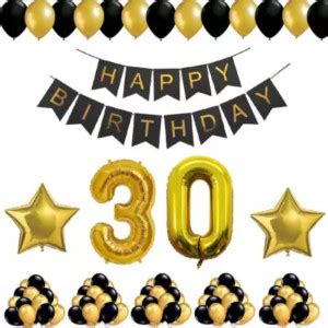 Acril Happy Birthday Black Banner Combo Price in India - Buy Acril ...