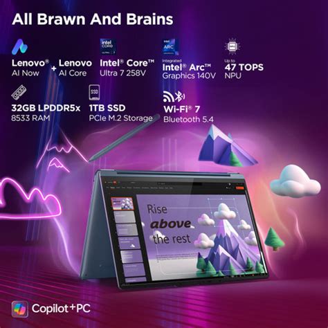 Lenovo Yoga 9 2-in-1 Aura Edition 4K WQUXGA OLED Copilot+PC Intel Core ...