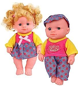 Toyshine 2 in 1 Combo 6 inches Realistic Baby Leo and Lola Doll Toy Set ...