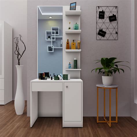 VIKI Engineered Wood|Dressing Table With Mirror Drawer&Door,Dressing ...