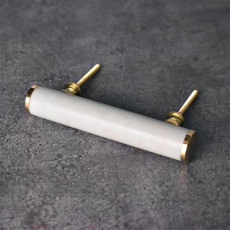 Rhea White Marble Cupboard Cabinet Handle – Spruce and Pop