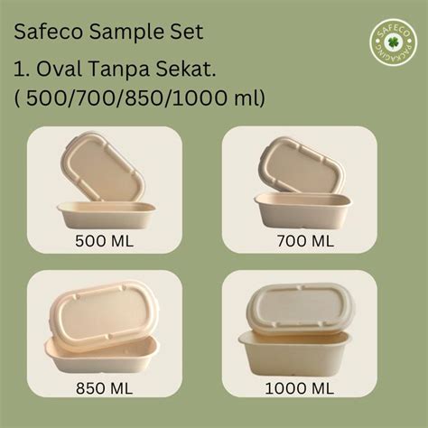 Jual Bagasse Safeco Sample Set Lunch Box Loyang Kotak Makanan Tahan ...