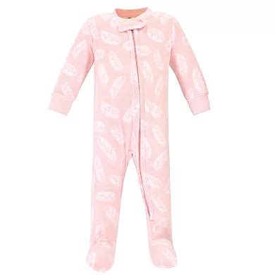 Infant Girl Fleece Zipper Sleep and Play 2pk