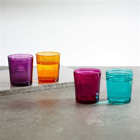 Home Centre Carley Hoop Multicolour Textured Whiskey Glasses - 370ml ...