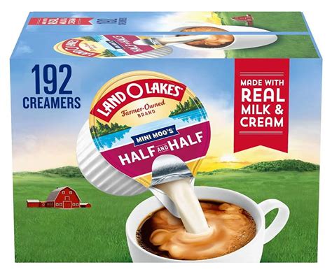 Land O Lakes Mini Moo’s Half & Half Creamer Singles Shelf-Stable 192 ...