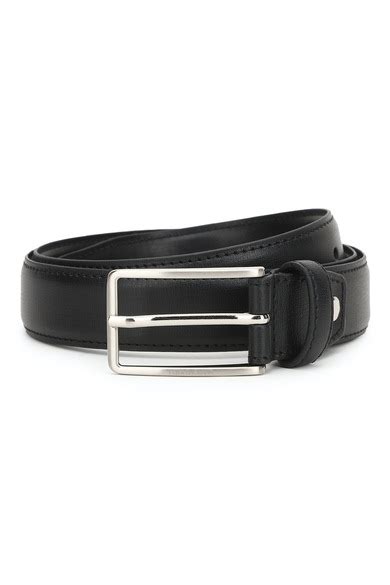Buy Men Black Textured Polyurethane Belt Online - 618105 | Peter England
