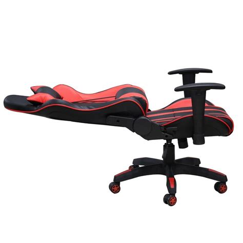 Primo International Black Red Contemporary Ergonomic Adjustable Height ...