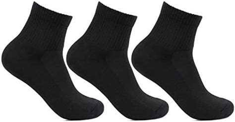 Bonjour Men's Cushioned Black Joggers Ankle Sports Socks- Pack of 3 ...