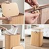 HomeStorie® Eco-Friendly Foldable Bamboo Laundry Basket Hamper with Lid ...