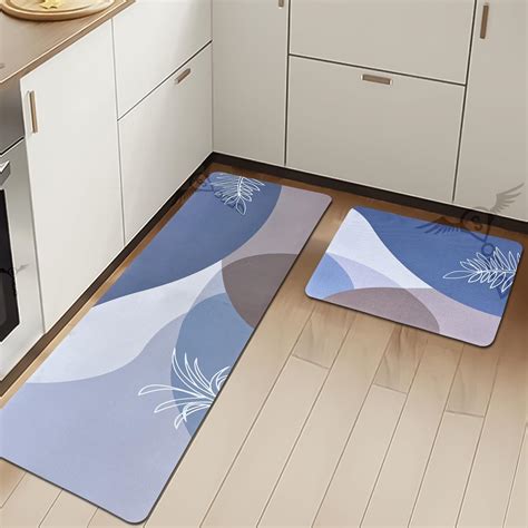 Buy SITTELLA® 2 Pcs Anti-Skid Kitchen Mats 3mm Water Absorbent Rug ...