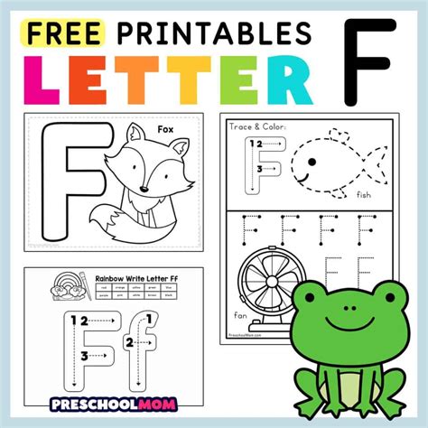 Letter F Preschool Printables - Preschool Mom - Worksheets Library