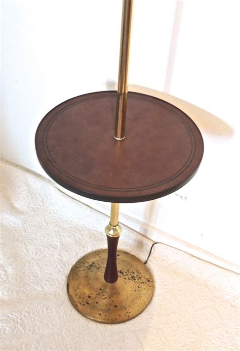 vintage floor table lamp - 1950s-60s mid century floor lamp w/ table by ...