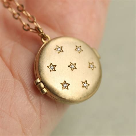 Buy Gold Star Locket With Photos, Zodiac Locket Necklace, Personalised ...