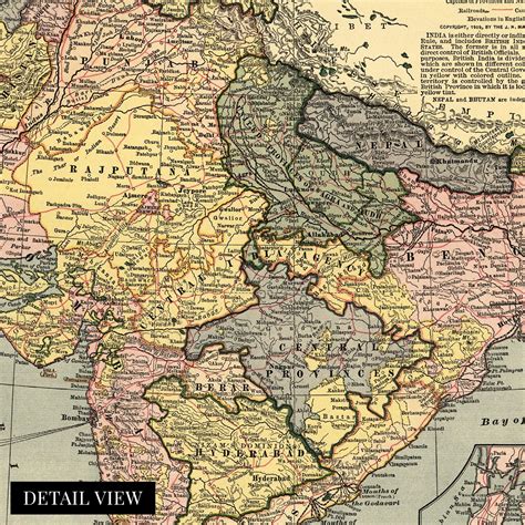 Buy HISTORIX Vintage 1903 India Map Poster - 18x24 Inch Vintage Map of ...