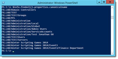 Image result for View All Domain in Windows PowerShell