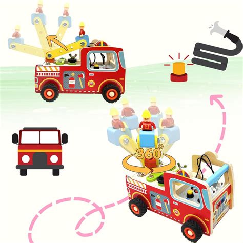 Open Ended Wooden Fire Truck — Toycra