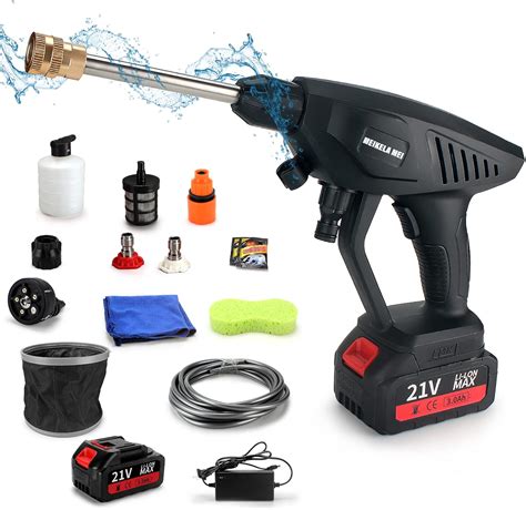 Amazon.com : Battery Powered Pressure Washer，Cordless Portable Pressure Washer 21v 160w 100bar ...