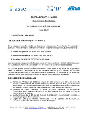 Suministro de Citostaticos Doc Template | pdfFiller