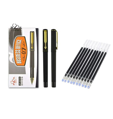 luoshi Golden and Matte Black Roller Smooth Gel Pen 0.7 mm Buisness ...