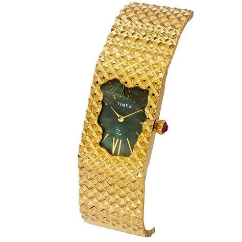 TIMEX Fria Women Mother of Pearl Black Rectangle Dial Analog Watch - T ...