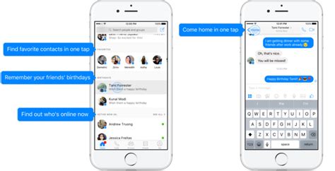 Facebook Messenger rinnova la UI aggiungendo home, contatti preferiti ...
