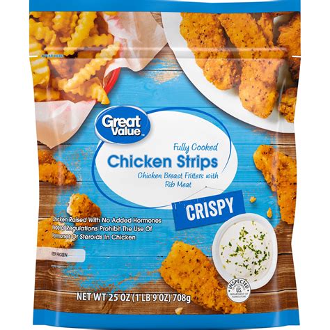 Great Value Fully Cooked Chicken Strips, 25 oz