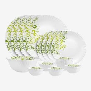 cello Pack of 17 Opalware Dazzle Opalware Oleander Dinner Set ...