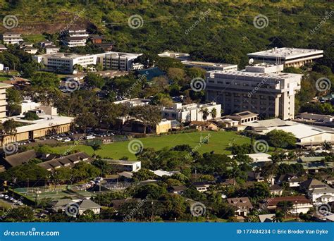 Aerial View of Landmark Mid Pacific Institute, University of Hawaii ...