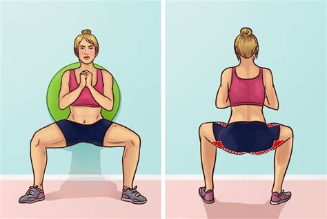 Image result for Squats Using Exercise Ball